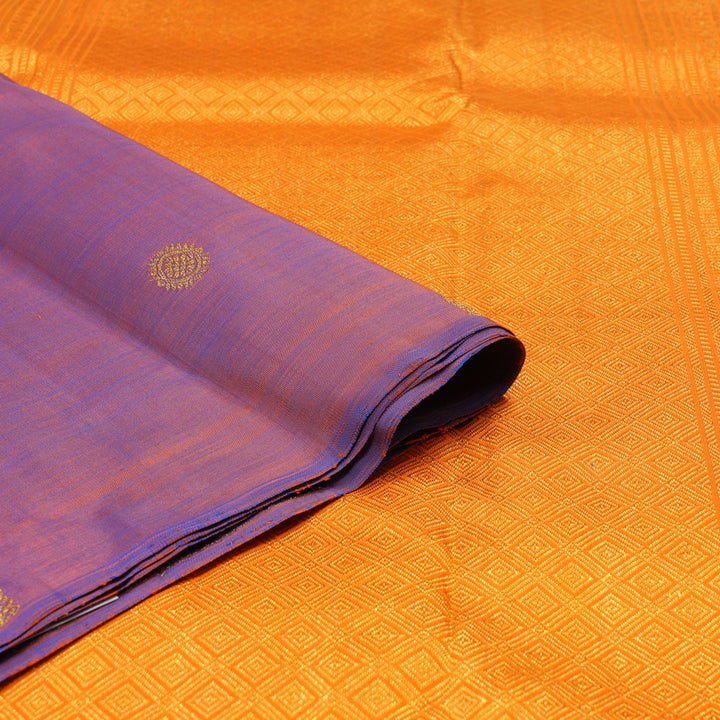 Hayagrivas Handloom Dual Tone (Purple & Orange) Kanjivaram Silk Saree BE696-SBS