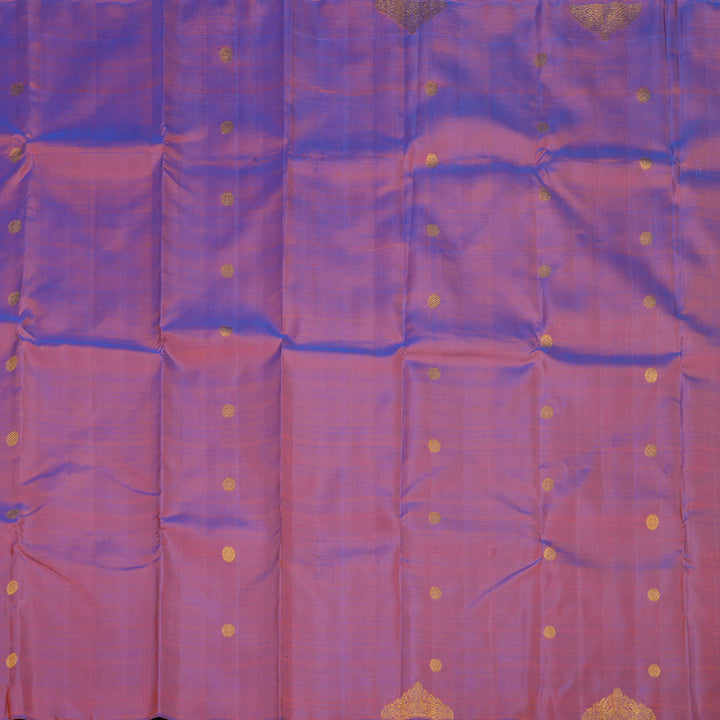 Hayagrivas Handloom Dual Tone (Purple & Orange) Kanjivaram Silk Saree BE696-SBS