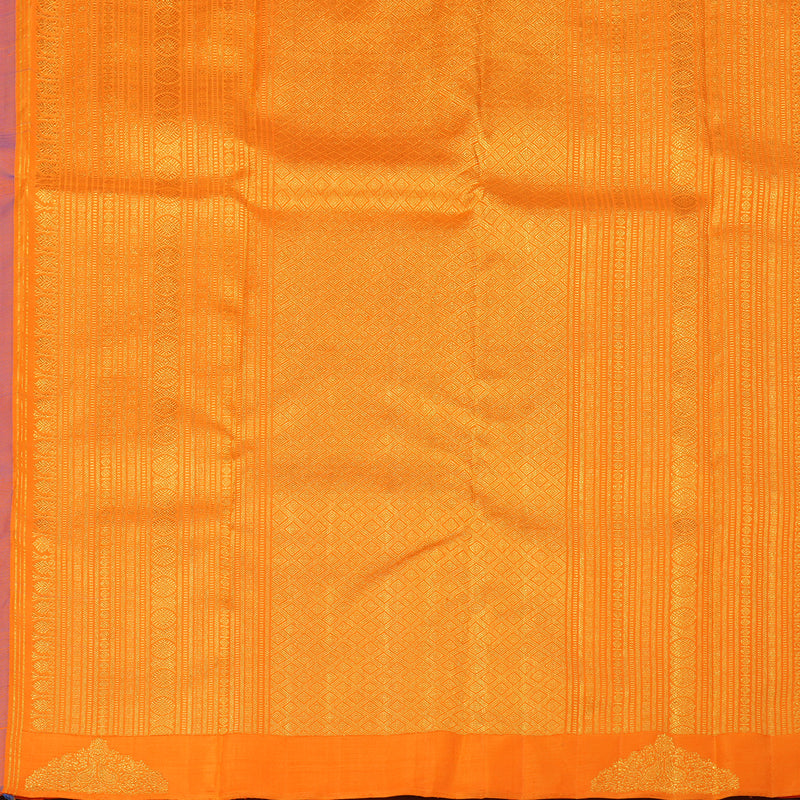Hayagrivas Handloom Dual Tone (Purple & Orange) Kanjivaram Silk Saree BE696-SBS