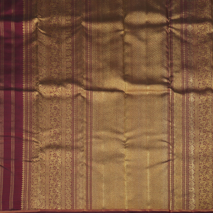 Hayagrivas Handloom Araku Maroon Kanjivaram Silk Saree BE699-SBS