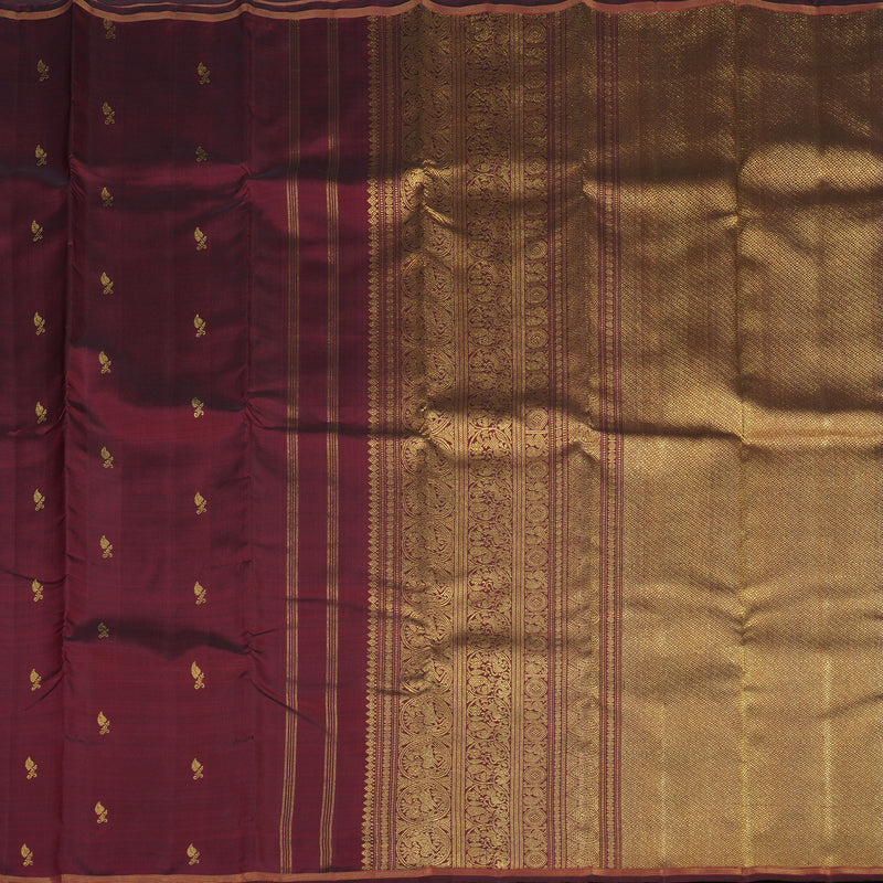 Hayagrivas Handloom Araku Maroon Kanjivaram Silk Saree BE699-SBS