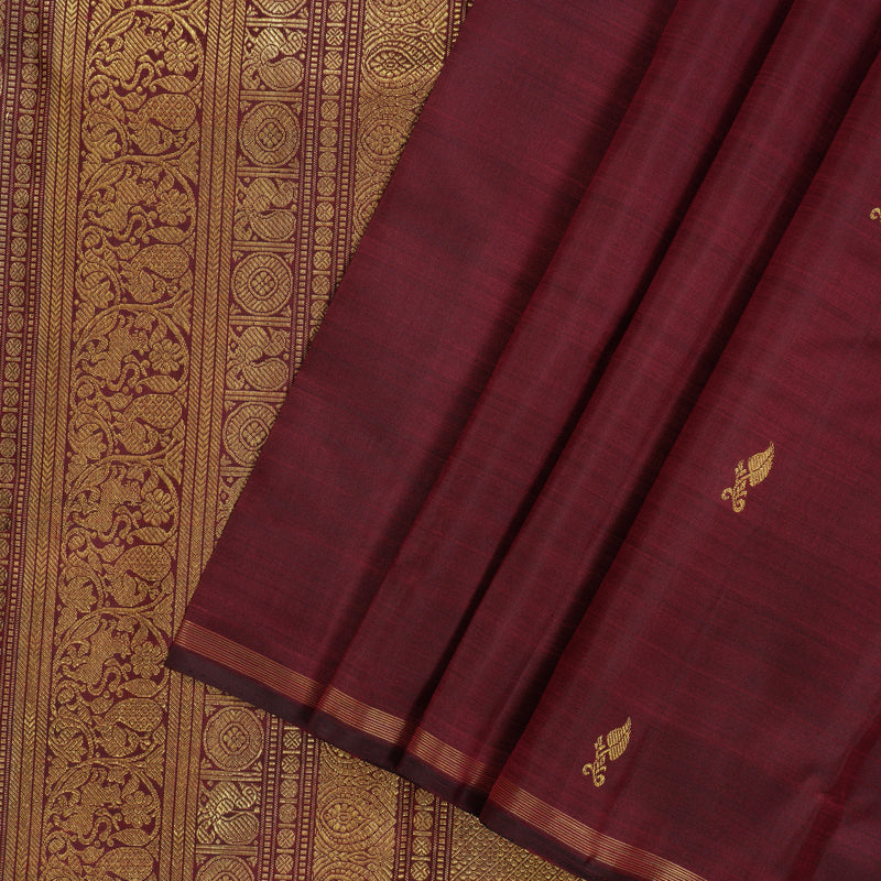 Hayagrivas Handloom Araku Maroon Kanjivaram Silk Saree BE699-SBS