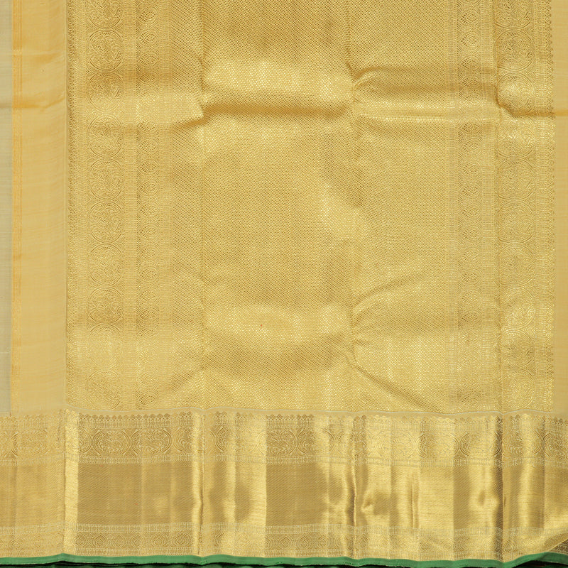 Hayagrivas Handloom Greyish-Green Kanjivaram Silk Saree with Sandal Border BE700-SBS