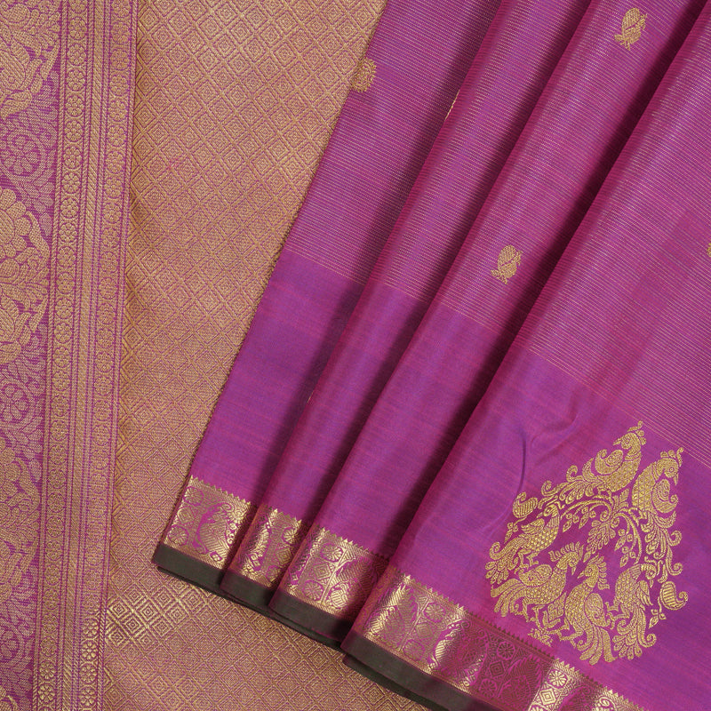 Hayagrivas Handloom Purple Ten Yards Silk Madisar BE702-SBS