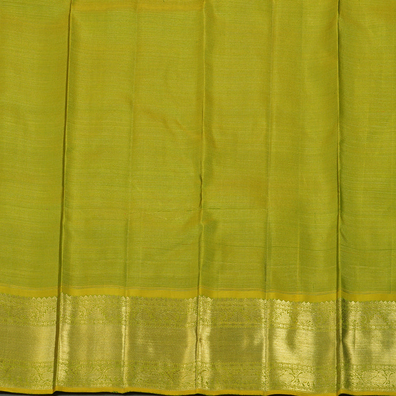 Hayagrivas Handloom Parrot Green Kanjivaram Silk Saree BE706-SBS