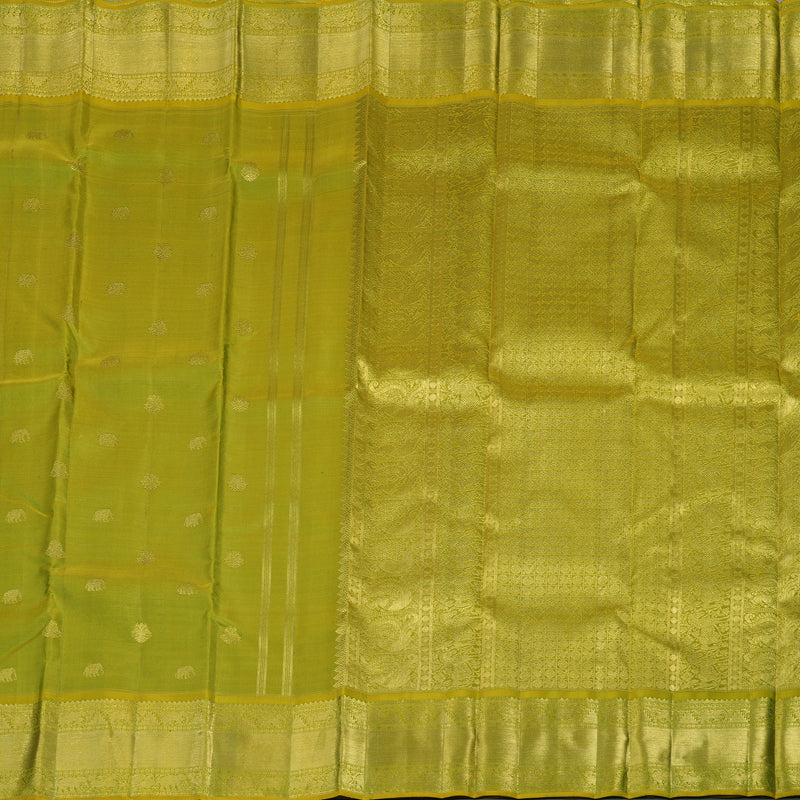 Hayagrivas Handloom Parrot Green Kanjivaram Silk Saree BE706-SBS