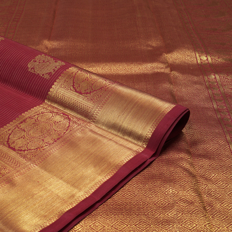 Hayagrivas Handloom Maroon Kanjivaram Silk Saree BE708-SBS
