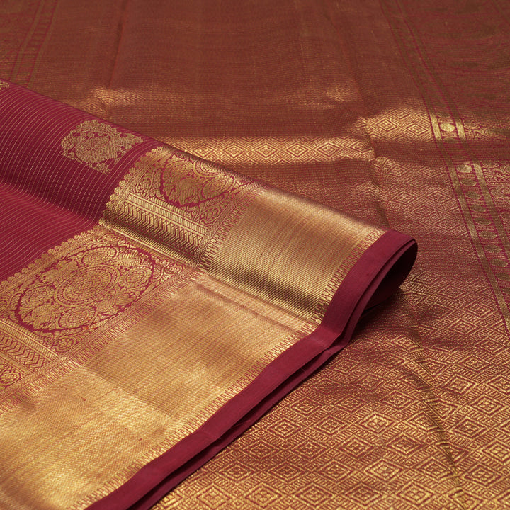 Hayagrivas Handloom Maroon Kanjivaram Silk Saree BE708-SBS