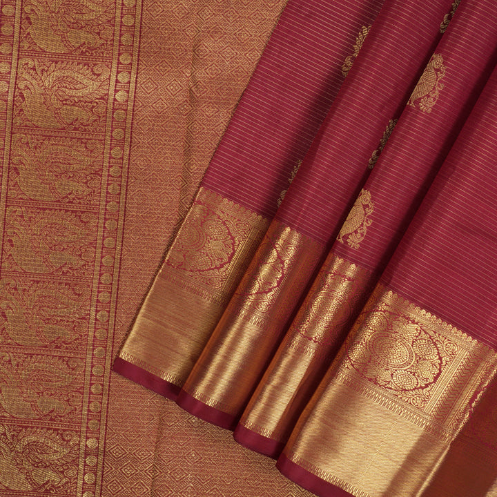 Hayagrivas Handloom Maroon Kanjivaram Silk Saree BE708-SBS