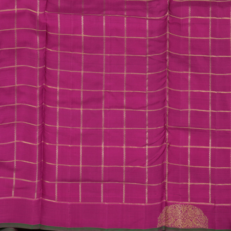 Hayagrivas Handloom Multicolour Checks Ten Yards Silk Saree BE711-SBS