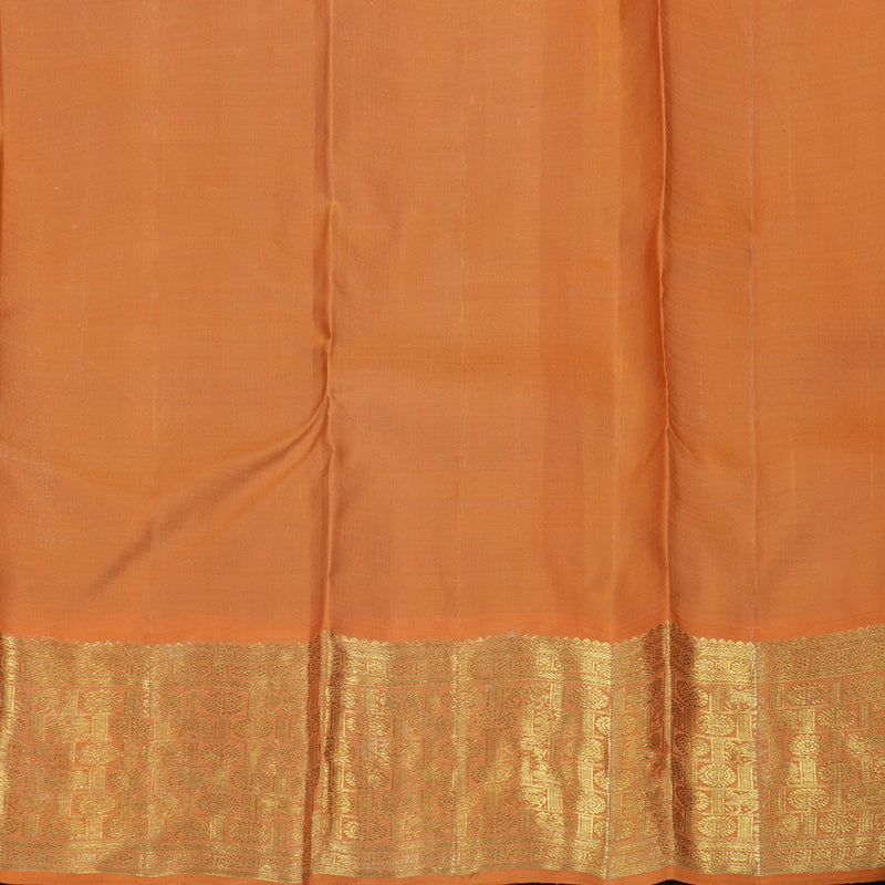 Hayagrivas Handloom Sky Blue Kanjivaram Silk Saree with Mild Orange Border BE712-SBS
