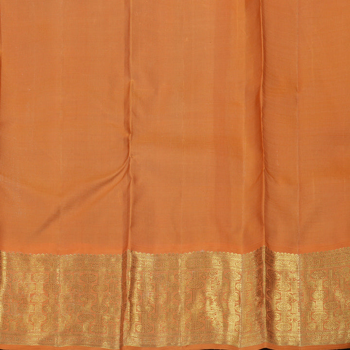 Hayagrivas Handloom Sky Blue Kanjivaram Silk Saree with Mild Orange Border BE712-SBS