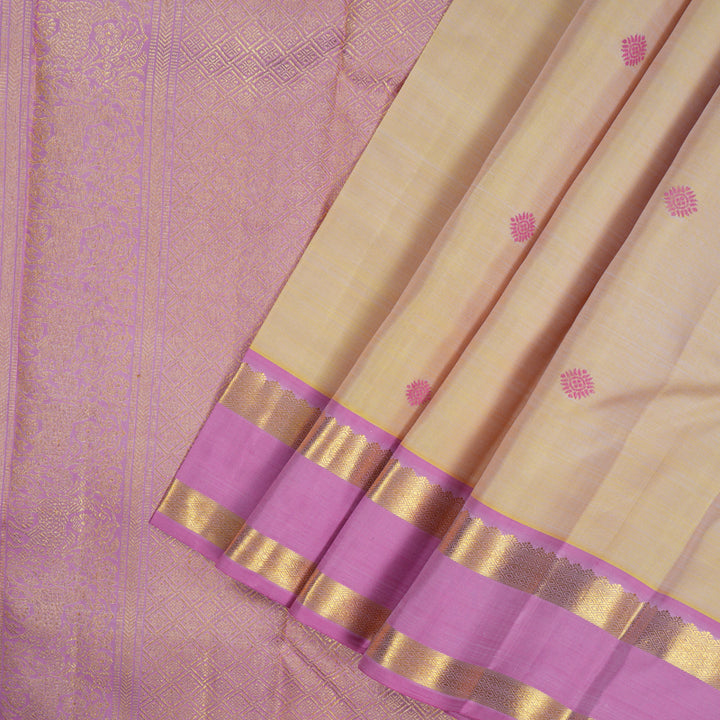 Hayagrivas Handloom Sandal Kanjivaram Silk Saree with Rose Pink Border BE716-SBS