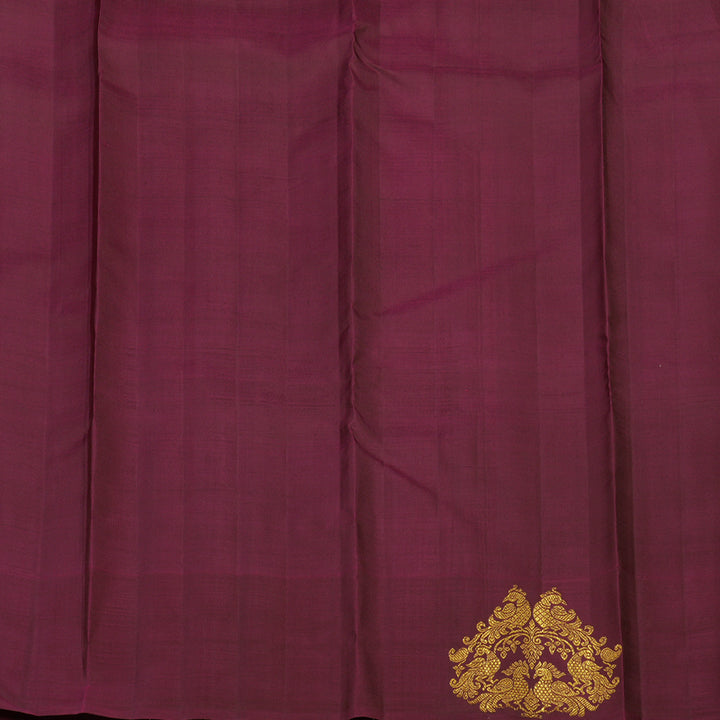 Hayagrivas Handloom Pinkish-Maroon Kanjivaram Silk Saree BE717-SBS