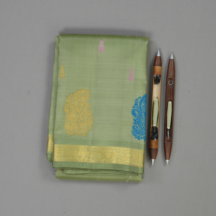 Hayagrivas Handloom Pista Green Kanjivaram Silk Saree BE720-SBS