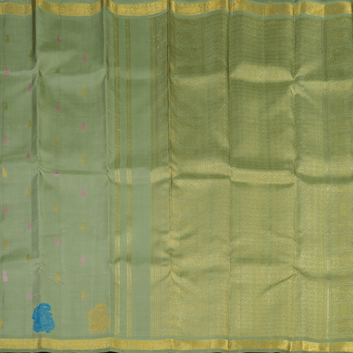 Hayagrivas Handloom Pista Green Kanjivaram Silk Saree BE720-SBS