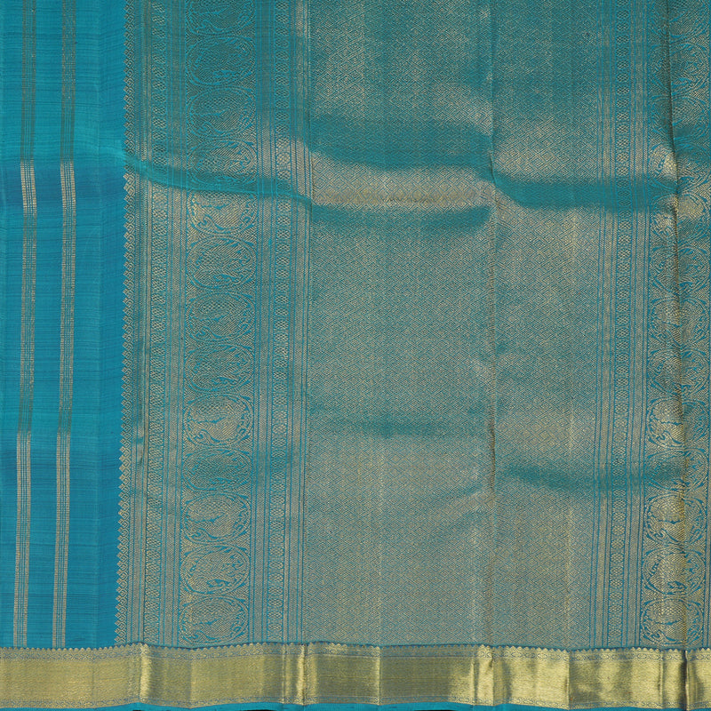 Hayagrivas Handloom Cyan Blue Kanjivaram Silk Saree BE723-SBS