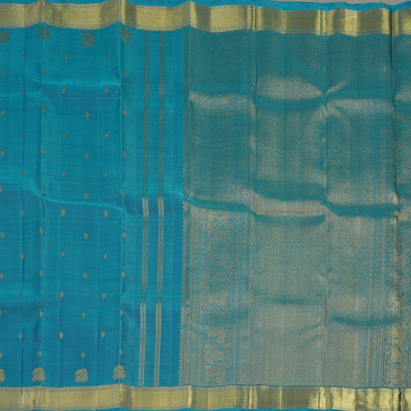 Hayagrivas Handloom Cyan Blue Kanjivaram Silk Saree BE723-SBS