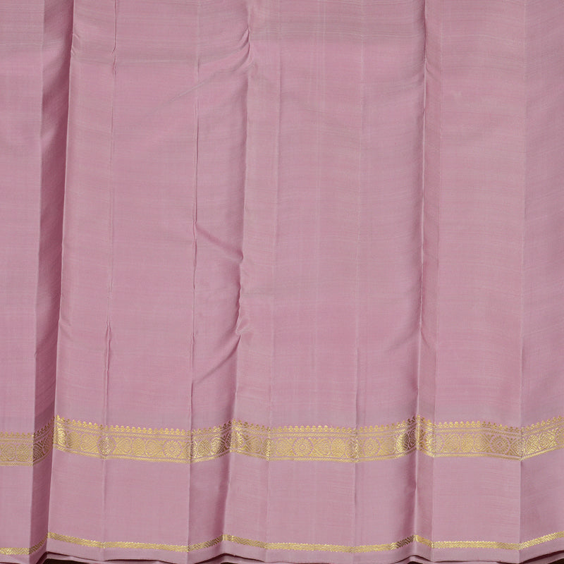 Hayagrivas Handloom Mango Yellow Kanjivaram Silk Saree with Lavendar Pink Border BE725-SBS
