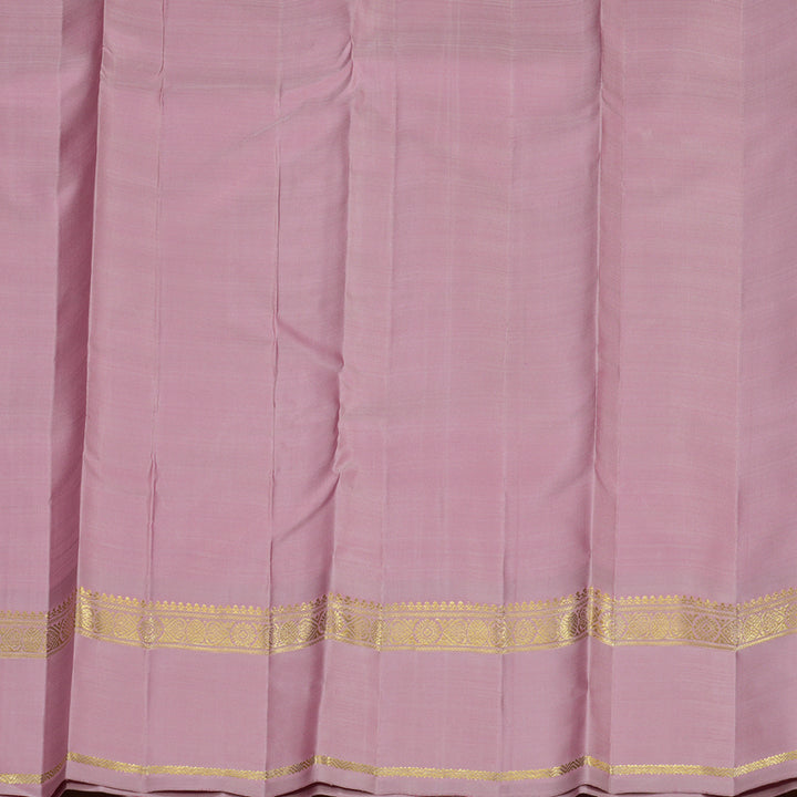 Hayagrivas Handloom Mango Yellow Kanjivaram Silk Saree with Lavendar Pink Border BE725-SBS