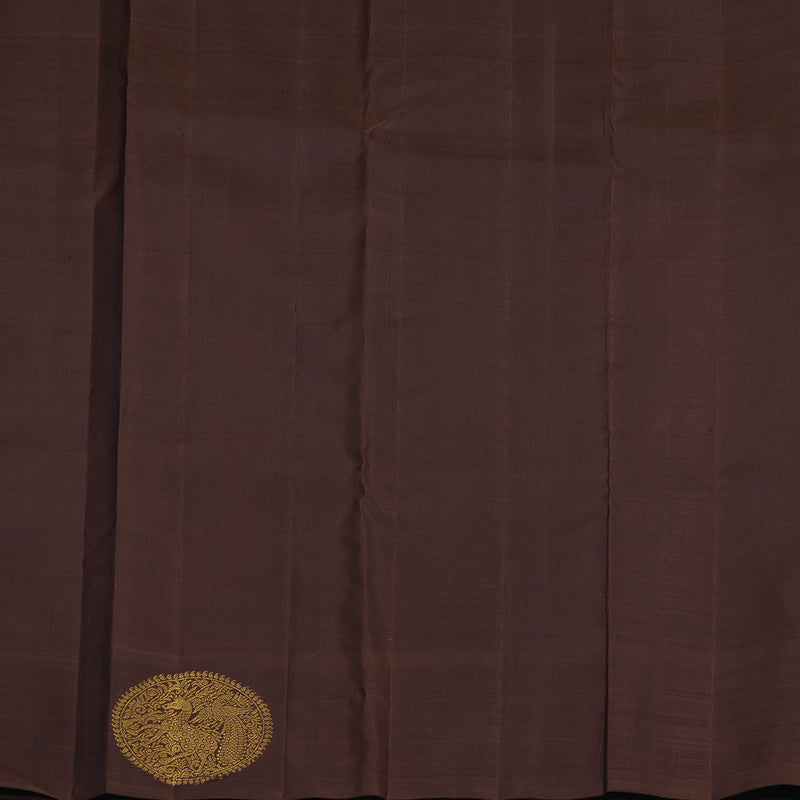 Hayagrivas Handloom Emerald Green Kanjivaram Silk Saree with Dark Brown Border BE729-SBS