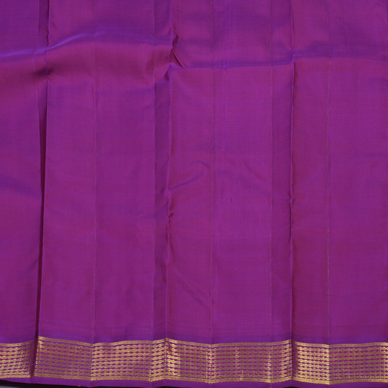 Hayagrivas Handloom Orangish-Pink Kanjivaram Silk Saree with Purple Border BE732-SBS