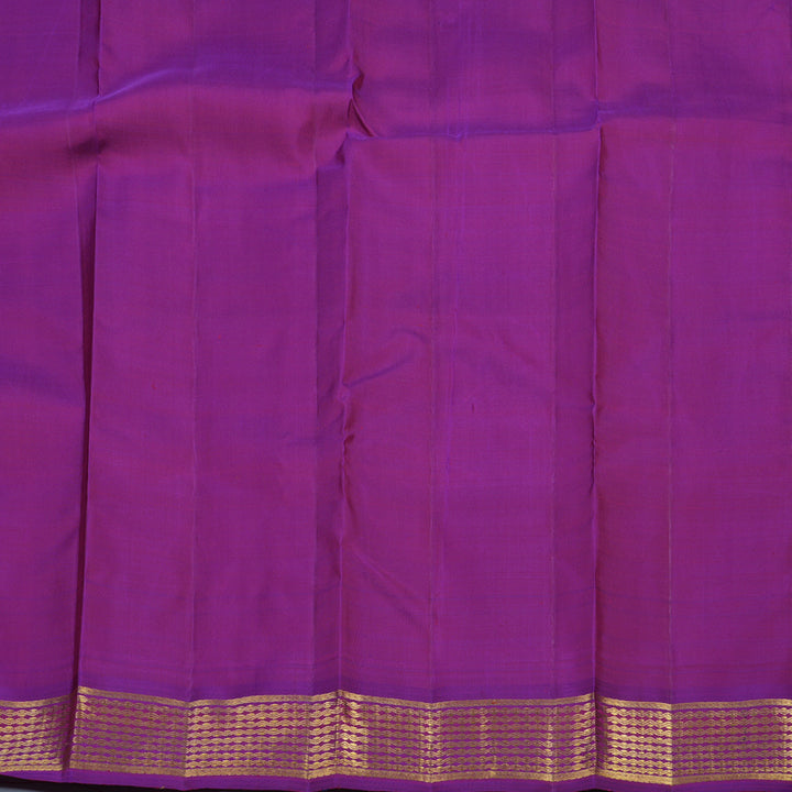 Hayagrivas Handloom Orangish-Pink Kanjivaram Silk Saree with Purple Border BE732-SBS