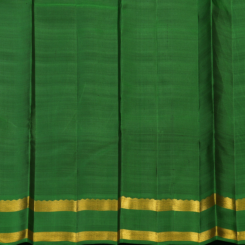 Hayagrivas Handloom Black Kanjivaram Silk Saree with Green Border BE733-SBS