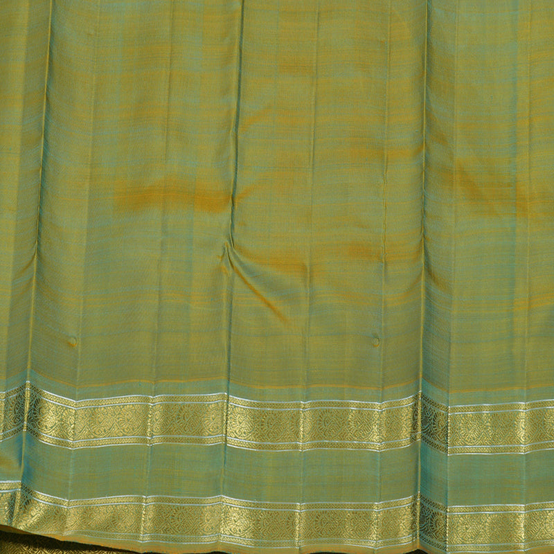 Hayagrivas Handloom Dual Tone (Blue & Yellow) Kanjivaram Silk Saree BE734-SBS