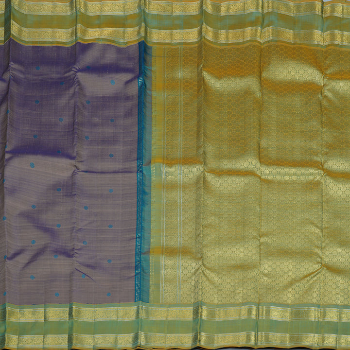 Hayagrivas Handloom Dual Tone (Blue & Yellow) Kanjivaram Silk Saree BE734-SBS