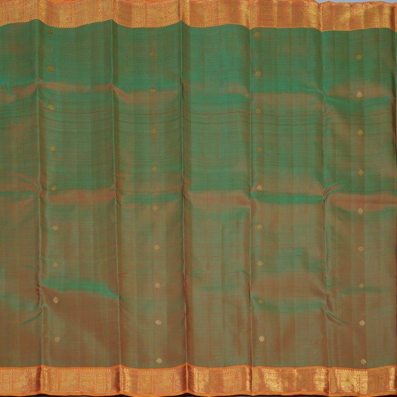 Hayagrivas Handloom Manthulir Kanjivaram Silk Saree with Golden Orange Border BE736-SBS