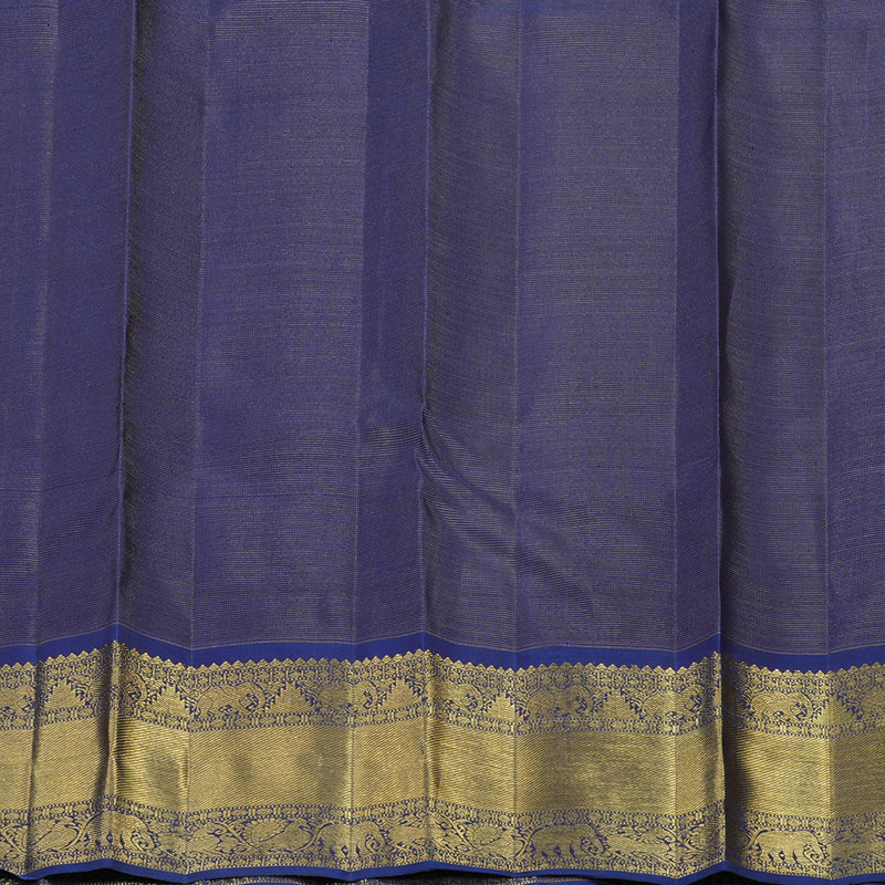 Hayagrivas Handloom Bottle Green Kanjivaram Silk Saree with Dark Blue Border BE739-SBS