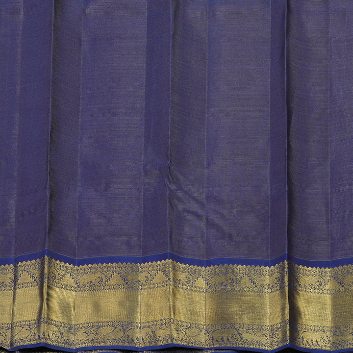 Hayagrivas Handloom Bottle Green Kanjivaram Silk Saree with Dark Blue Border BE739-SBS