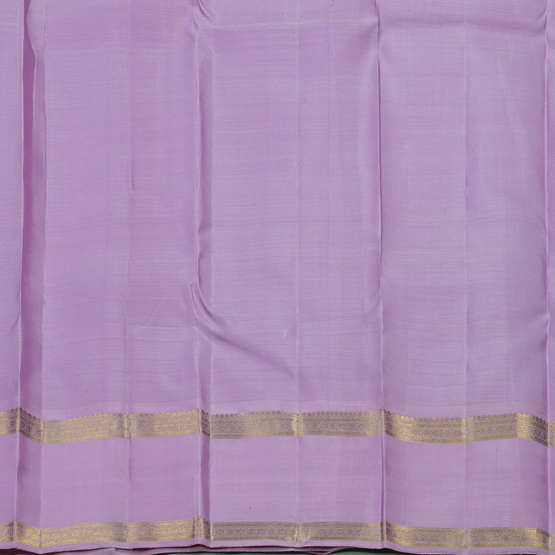 Hayagrivas Handloom Silver Grey Kanjivaram Silk Saree with Ganga Jamuna Border BE740-SBS