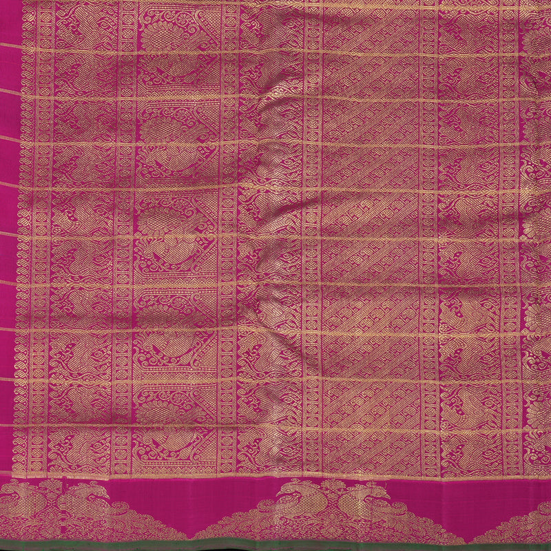 Hayagrivas Handloom Multicolour Checks Ten Yards Silk Saree BE745-SBS