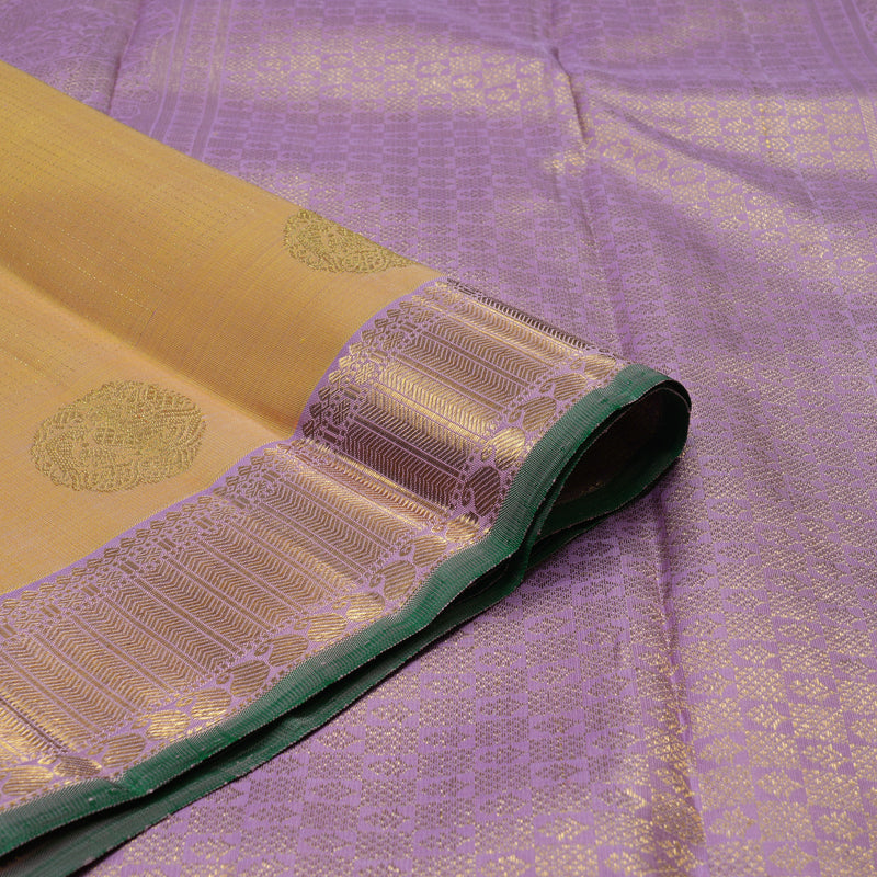 Hayagrivas Handloom Sandal Kanjivaram Silk Saree with Lilac Border BE747-SBS
