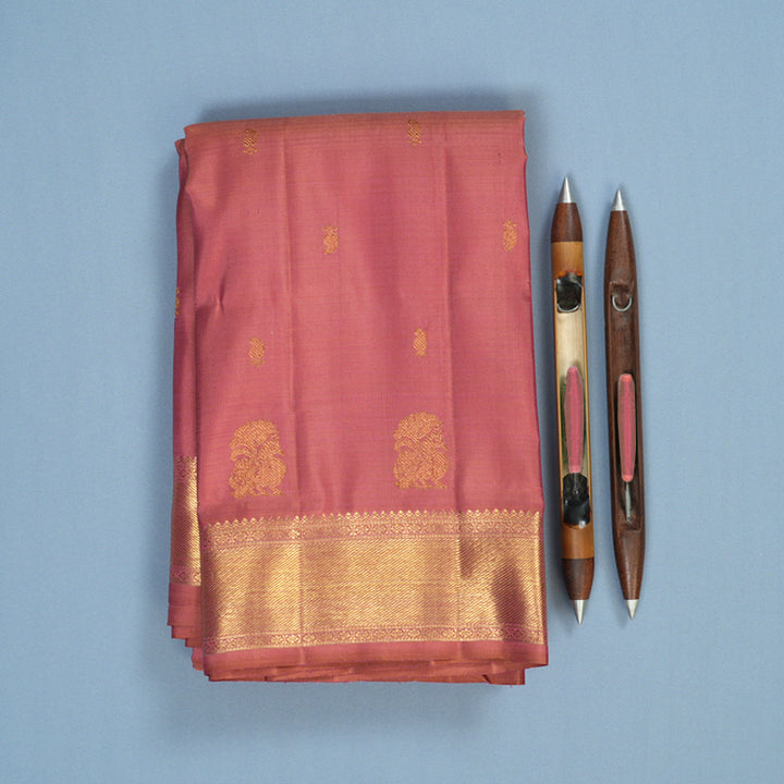Hayagrivas Handloom Guava Pink Kanjivaram Silk Saree BE748-SBS