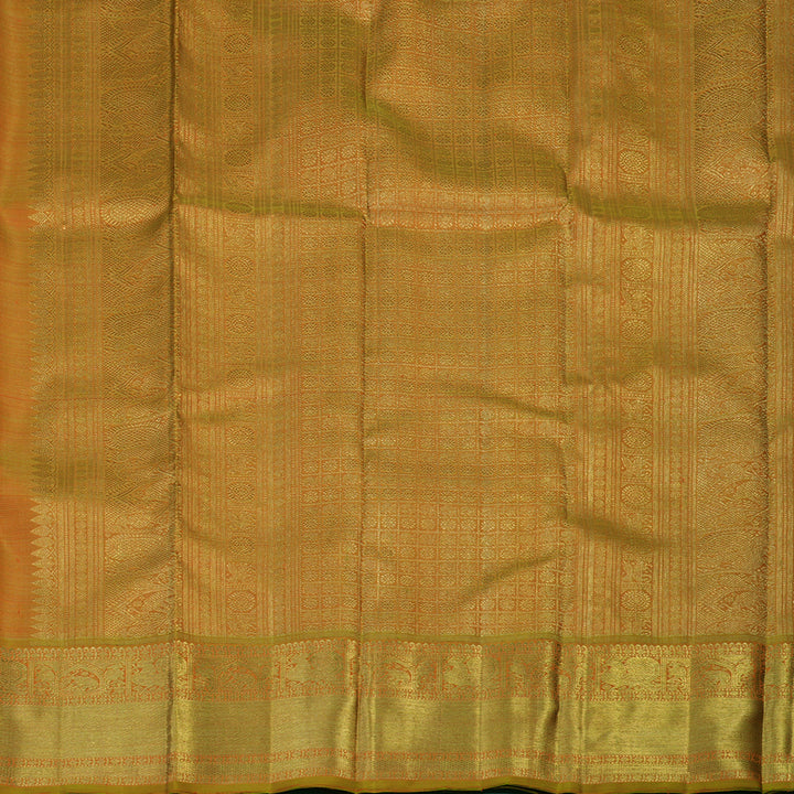 Hayagrivas Handloom Sampanga Green Kanjivaram Silk Saree BE749-SBS