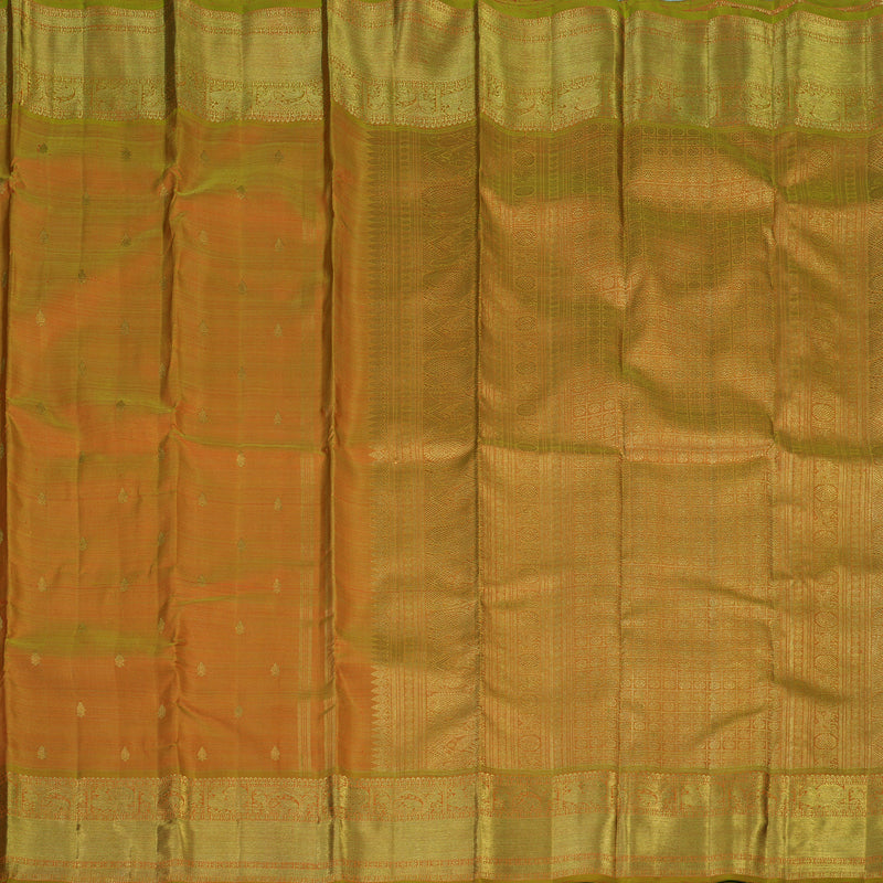 Hayagrivas Handloom Sampanga Green Kanjivaram Silk Saree BE749-SBS
