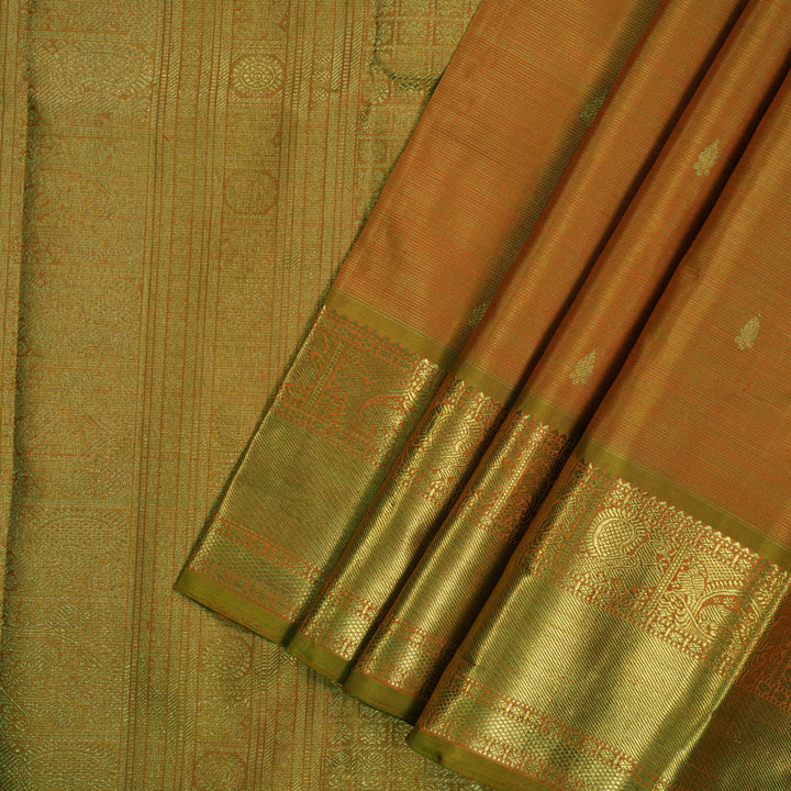 Hayagrivas Handloom Sampanga Green Kanjivaram Silk Saree BE749-SBS