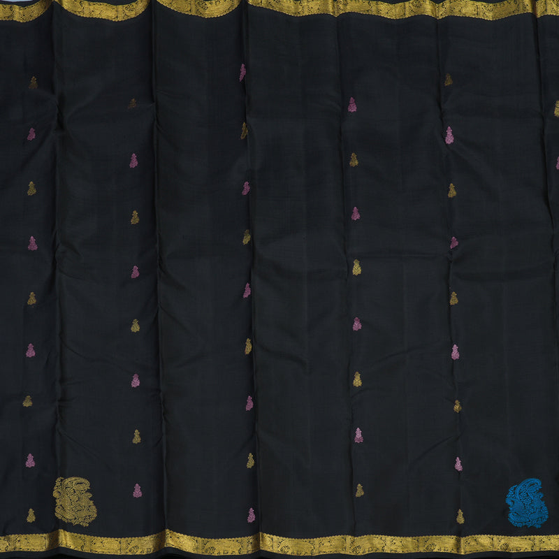 Hayagrivas Handloom Black Kanjivaram Silk Saree BE751-SBS