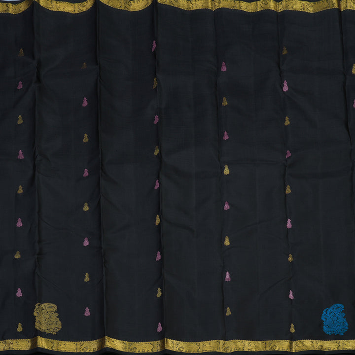 Hayagrivas Handloom Black Kanjivaram Silk Saree BE751-SBS