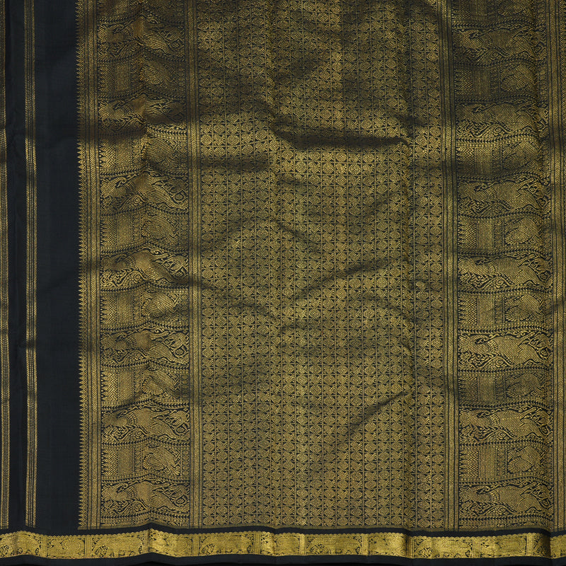 Hayagrivas Handloom Black Kanjivaram Silk Saree BE751-SBS
