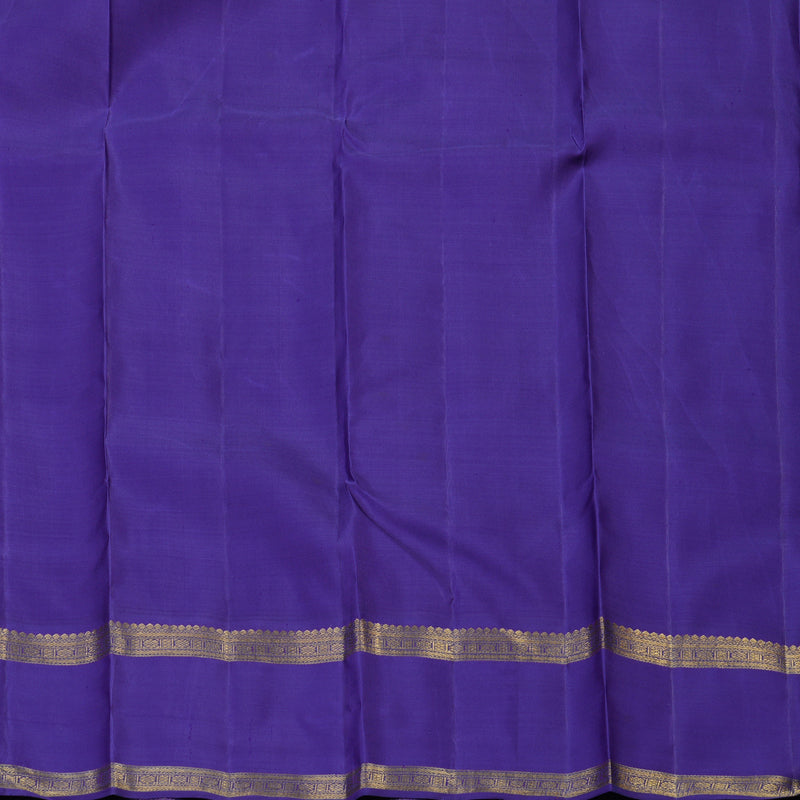 Hayagrivas Handloom Meenakshi Pachai Kanjivaram Silk Saree with Purple Border BE755-SBS