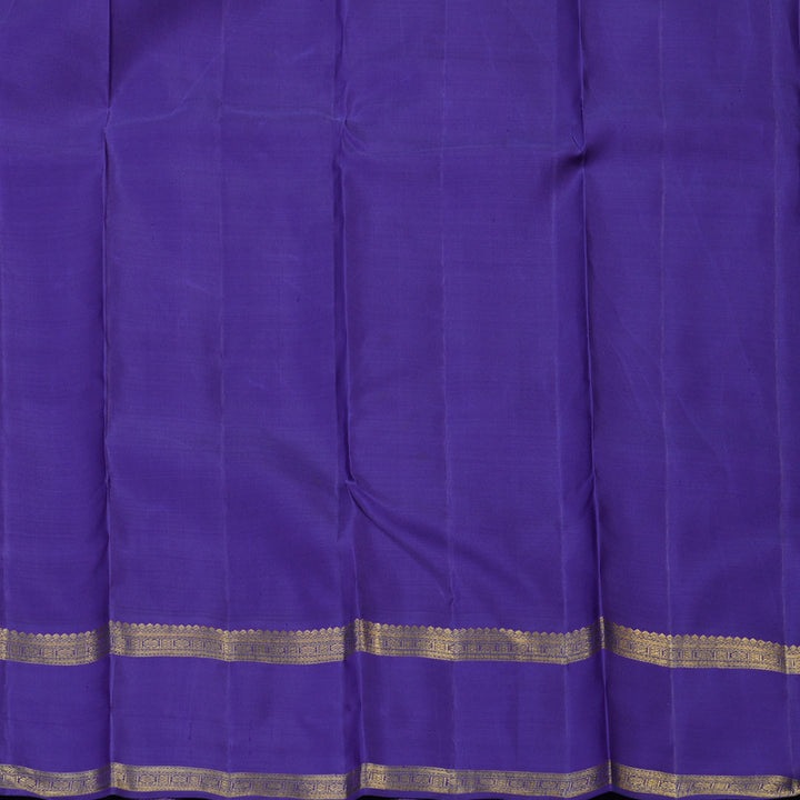 Hayagrivas Handloom Meenakshi Pachai Kanjivaram Silk Saree with Purple Border BE755-SBS