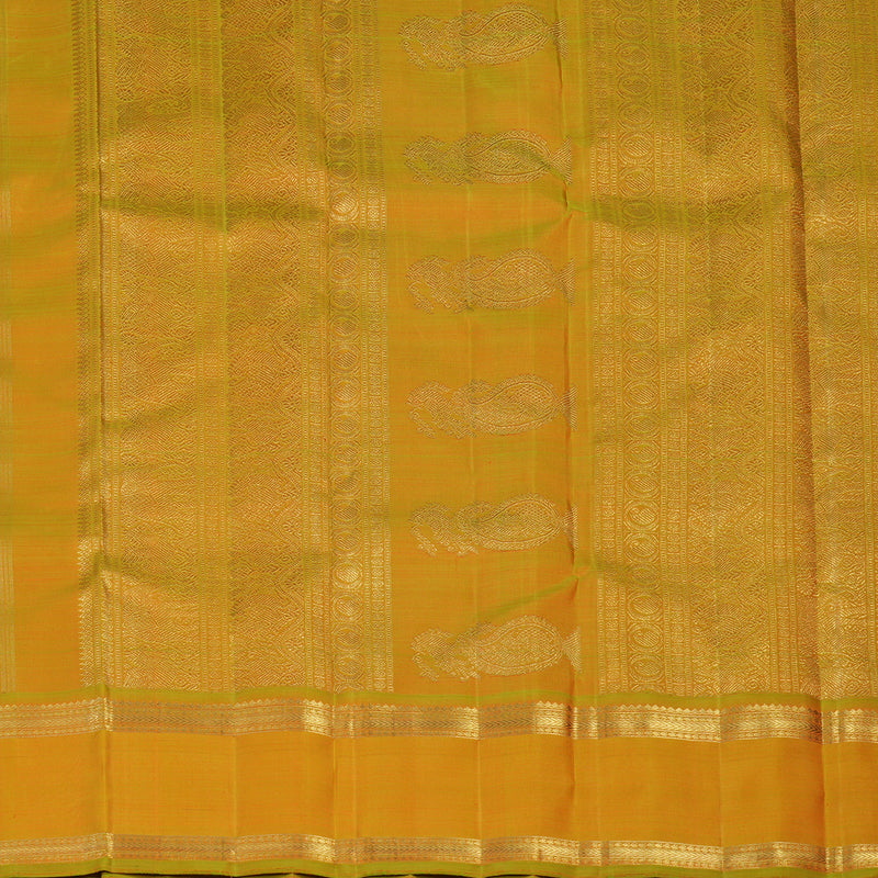 Hayagrivas Handloom Sampanga Yellow Kanjivaram Silk Saree BE775-SBS