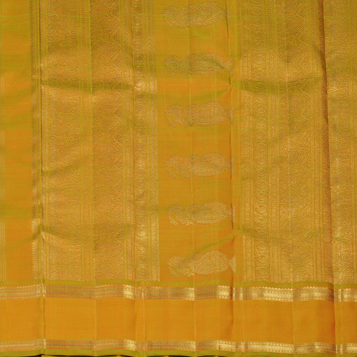 Hayagrivas Handloom Sampanga Yellow Kanjivaram Silk Saree BE775-SBS