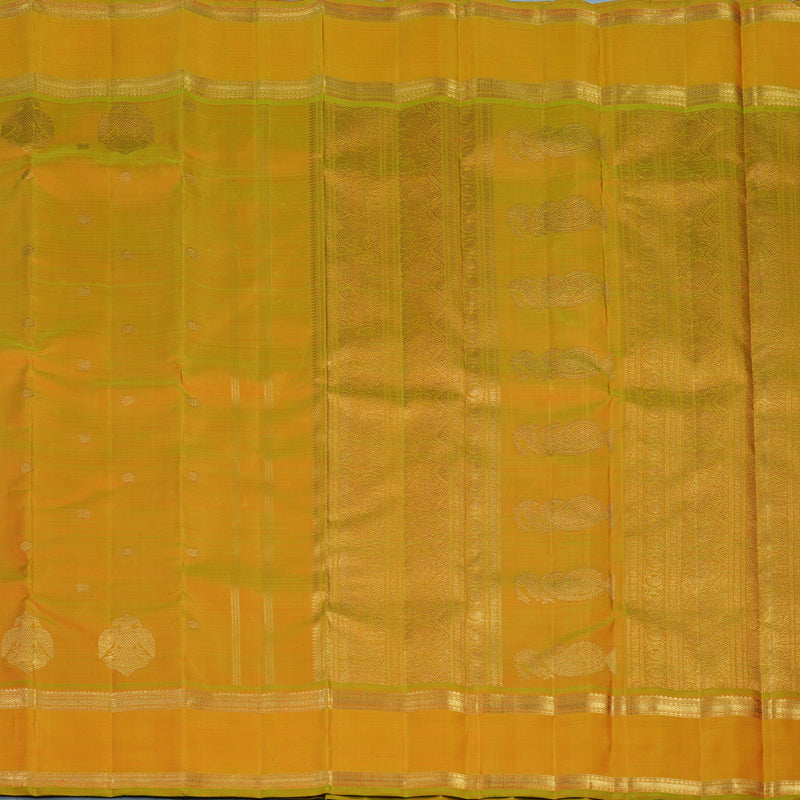 Hayagrivas Handloom Sampanga Yellow Kanjivaram Silk Saree BE775-SBS