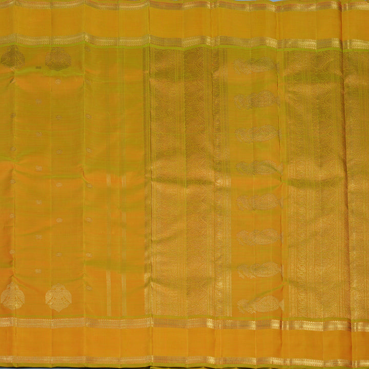 Hayagrivas Handloom Sampanga Yellow Kanjivaram Silk Saree BE775-SBS