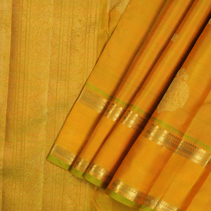Hayagrivas Handloom Sampanga Yellow Kanjivaram Silk Saree BE775-SBS